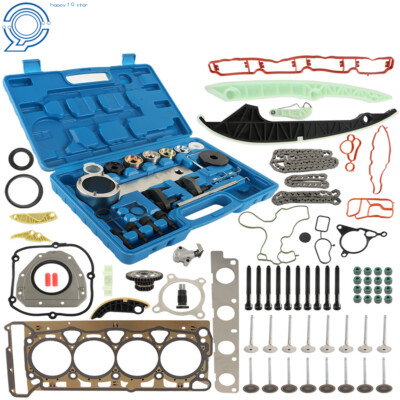 For Audi VW Head Gasket Set Timing Chain Tool Kit Valves TSI TFSI 2.0T 2008-2015