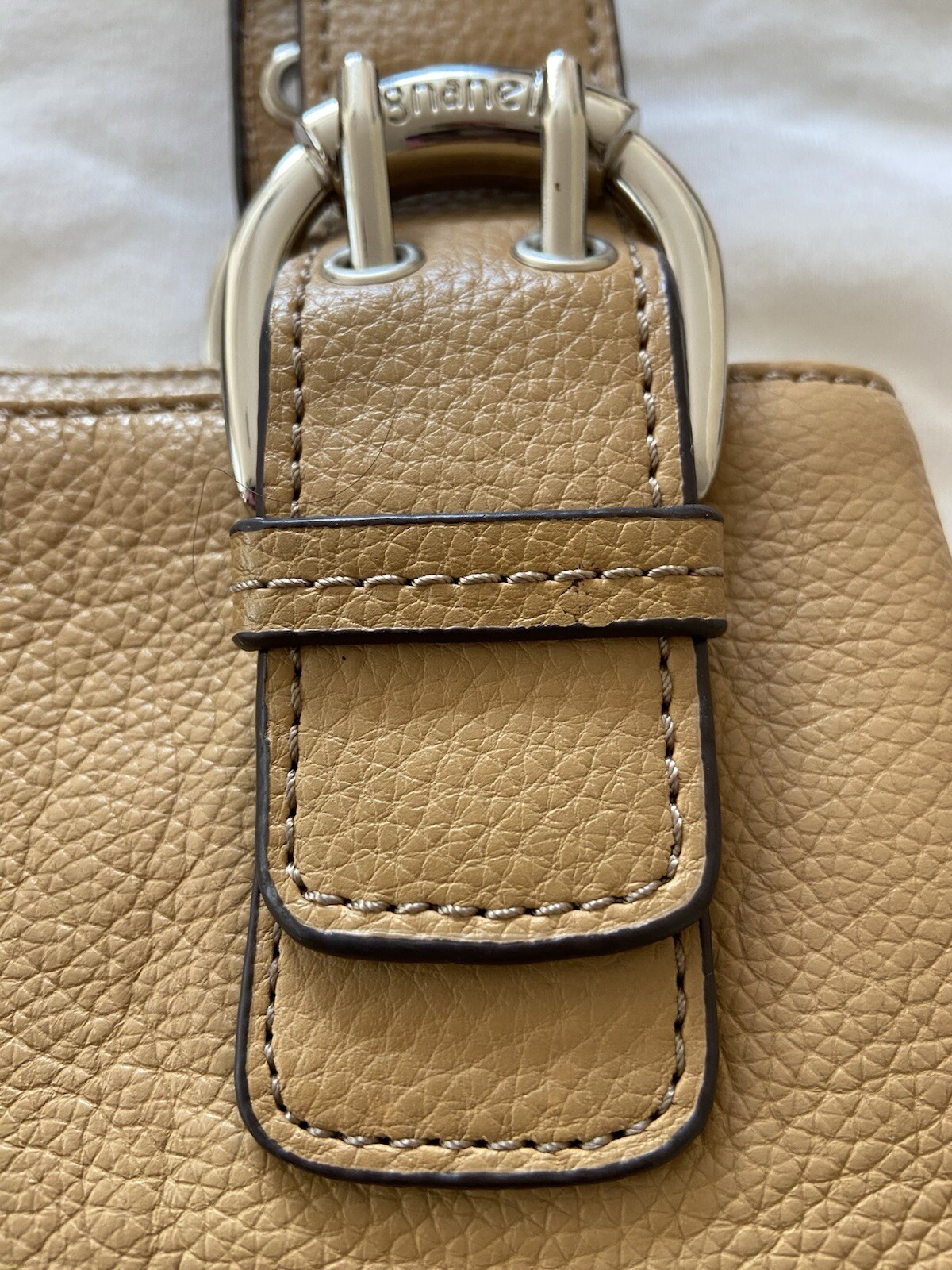 Tignanello Soft Pebbled Leather Small Satchel Handbag Purse Tote 2 Handles image 4