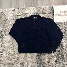 Vintage 70  s RARE Fila Size 38 Full Zip-Up Velour GRAIL Dark Blue NEEDS CLEANING