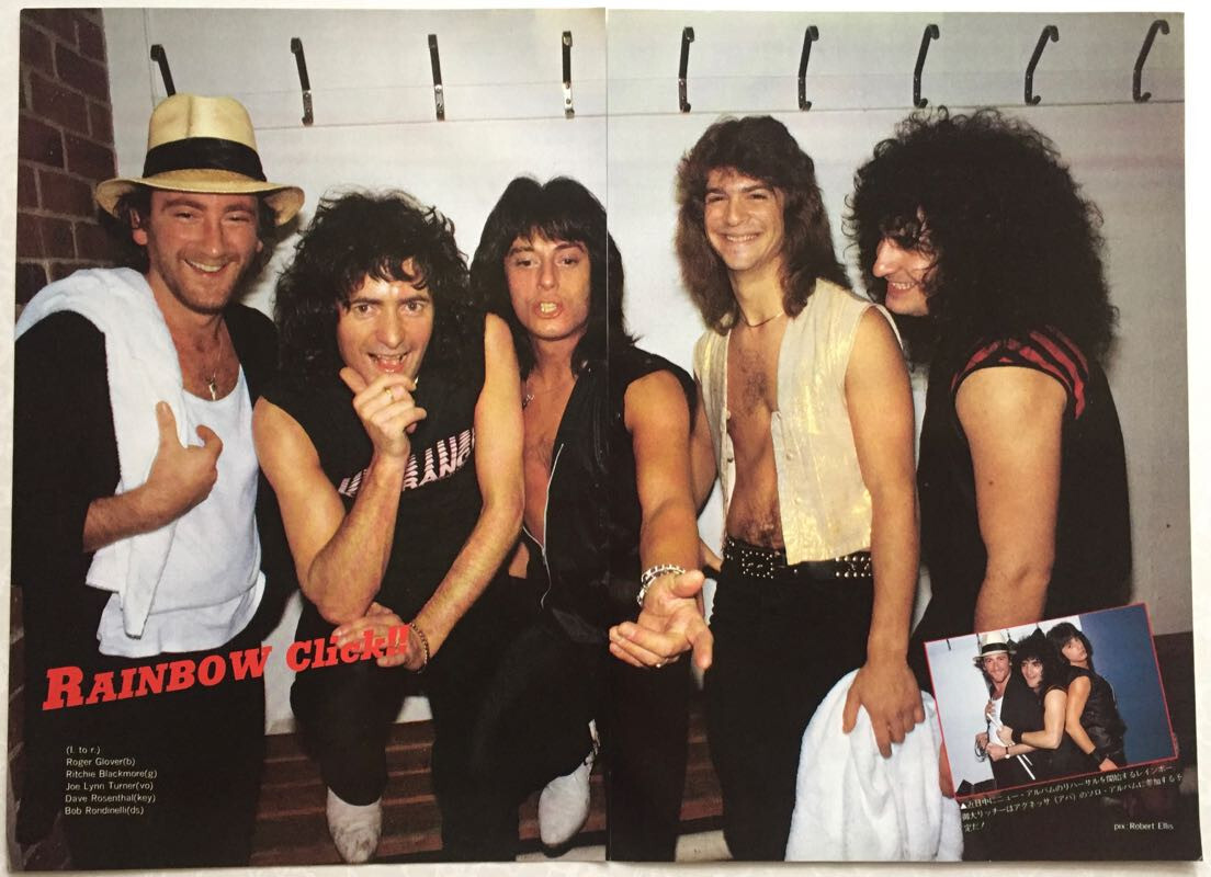 Rainbow Ritchie Blackmore Joe Lynn Turner 1983 Clipping Japan Magazine Ml 4A 2P