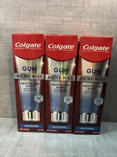 Colgate Gum Renewal Whitening Toothpaste Gel  3 oz Lot Of 3