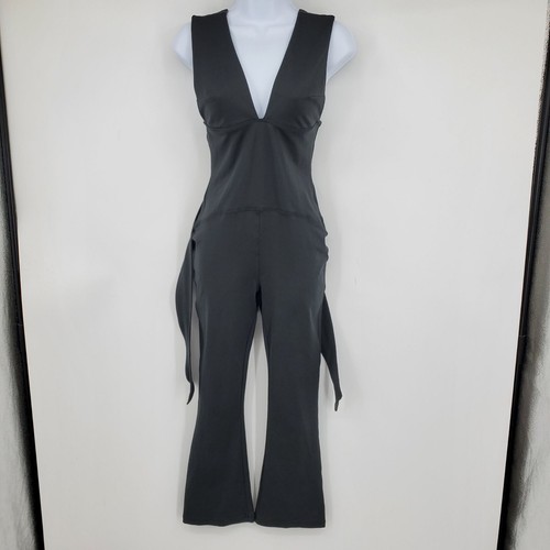 Free People Movement sportlicher Damen-Overall schwarz Einteiler Taille zum Binden Small - Bild 4 von 11