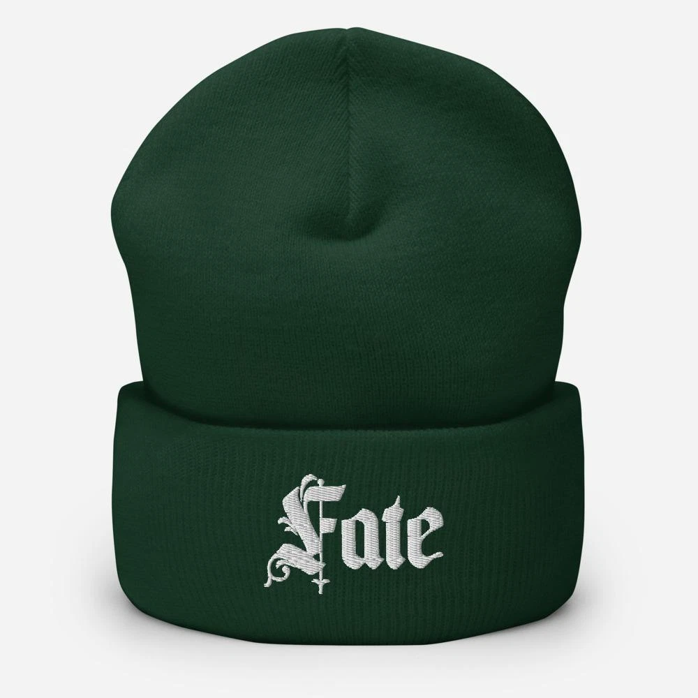 Fate Embroidered Unisex Cuffed Beanie
