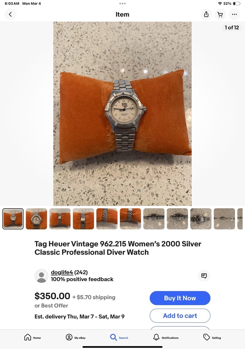 Tag Heuer Vintage 962.215 Women's 2000 Silver Classic