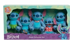 Disney Lilo  Stitch Hawaiian Plush Collector Edition Set of 5 Stitch Plush New
