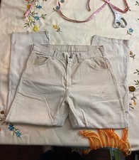 Vintage Big Yank Corduroy OG Repaired Mens Pants Tan 60s/70s 33x28 Scovill