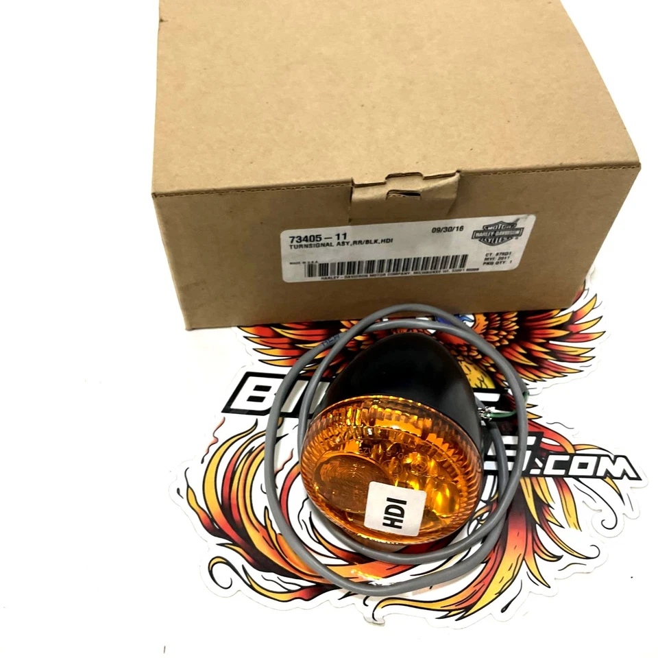 NEW Genuine Harley International HDI Rear Blackline Turn Signal 73405-11 - Изображение 2 из 4