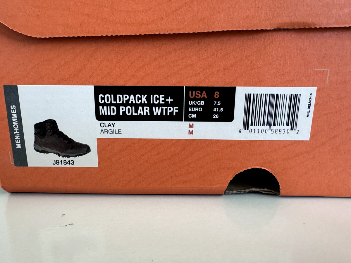 Merrell Men’s Coldpack Ice+ Mid Polar Waterproof Hiking Shoes New Clay Amazon.com | Merrell Men main image 4