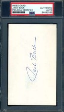 Jack Buck PSA DNA Coa Signed 3x5 Index Card Autographed