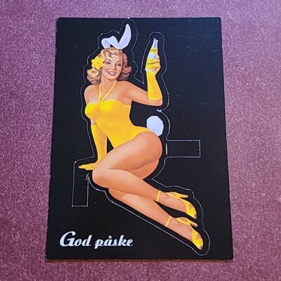 Werbepostkarte: Beefeater Gin & Schweppes, Neuheit Pop-Out Sexy Bunny. UnP