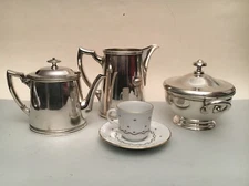 4 Piece Tea Set. Berndorf Art Krupp Milano