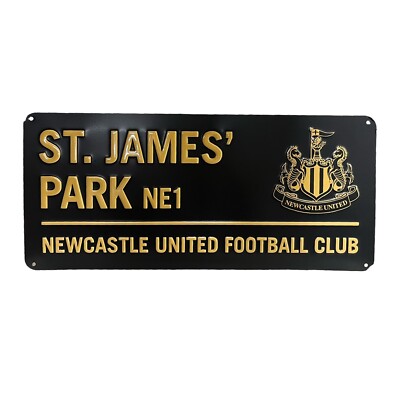 Newcastle United FC Official Two Tone St James' Park Street Sign NUFC Gift  UK