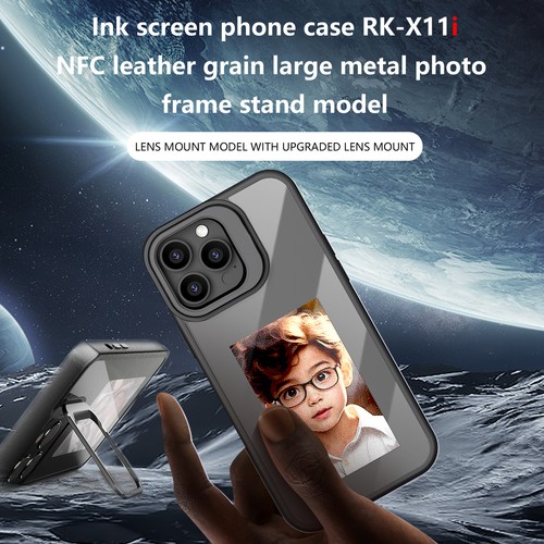 Smart E Ink Screen Phone Case NFC 4 Color Display iPhone 13 14 15 Pro Max Cover