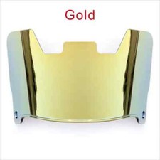 GOLD Full Size SHATTERPROOF Football Helmet Visor, Eye Shield With Quick Clips