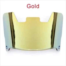 GOLD Full Size SHATTERPROOF Football Helmet Visor, Eye Shield With Quick Clips