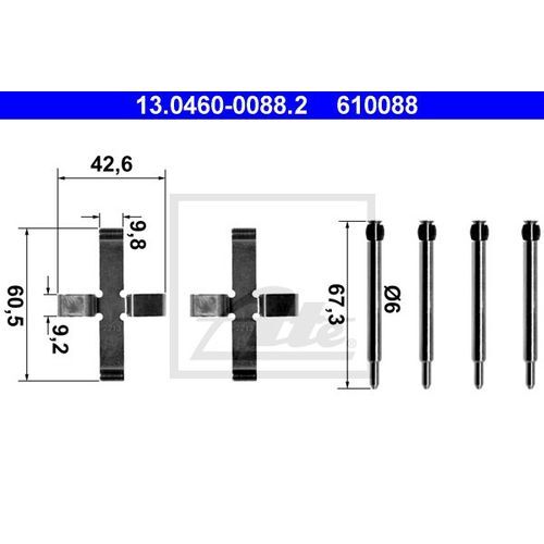 Kit Accessoires Garniture Frein NK 7999123 - Compatible Volkswagen Golf IV, Passat, Audi A3, Toyota Yaris - Qualité Fiable