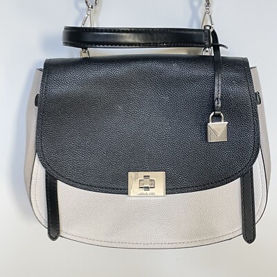 Michael Kors Crossbody Cassie Flap Leather Color-Block Leather Satchel Purse