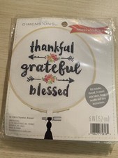 Dimensions Cross Stitch Kit Thankful, Grateful, Blessed 72-75818. 6"Hoop