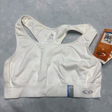 NWT CHAMPION DUO DRY MAX SPORTS BRA, Large SIZE, COLOR True WHITE. SEE PICS.