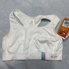 NWT CHAMPION DUO DRY MAX SPORTS BRA, Large SIZE, COLOR True WHITE. SEE PICS.