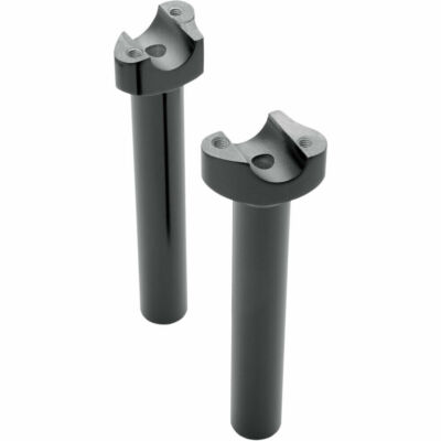 Drag Specialties 8'' Black Straight Handlebar Risers for Harley Models