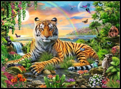 Chart Counted Cross Stitch Pattern Needlework Xstitch Tiger Chart Counted Cross Stitch Pattern Needlework Xstitch Tiger