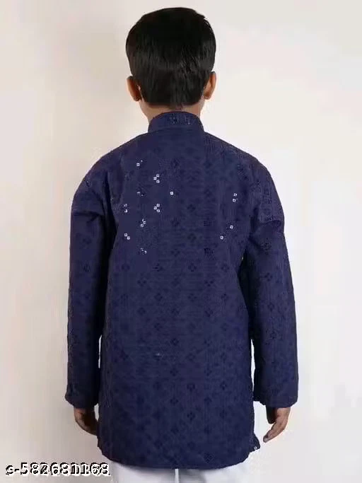 BOYS ETHNIC KURTA & PYJAMA SET Ready To Wear kurta set Without Dupatta - Image 2 of 4