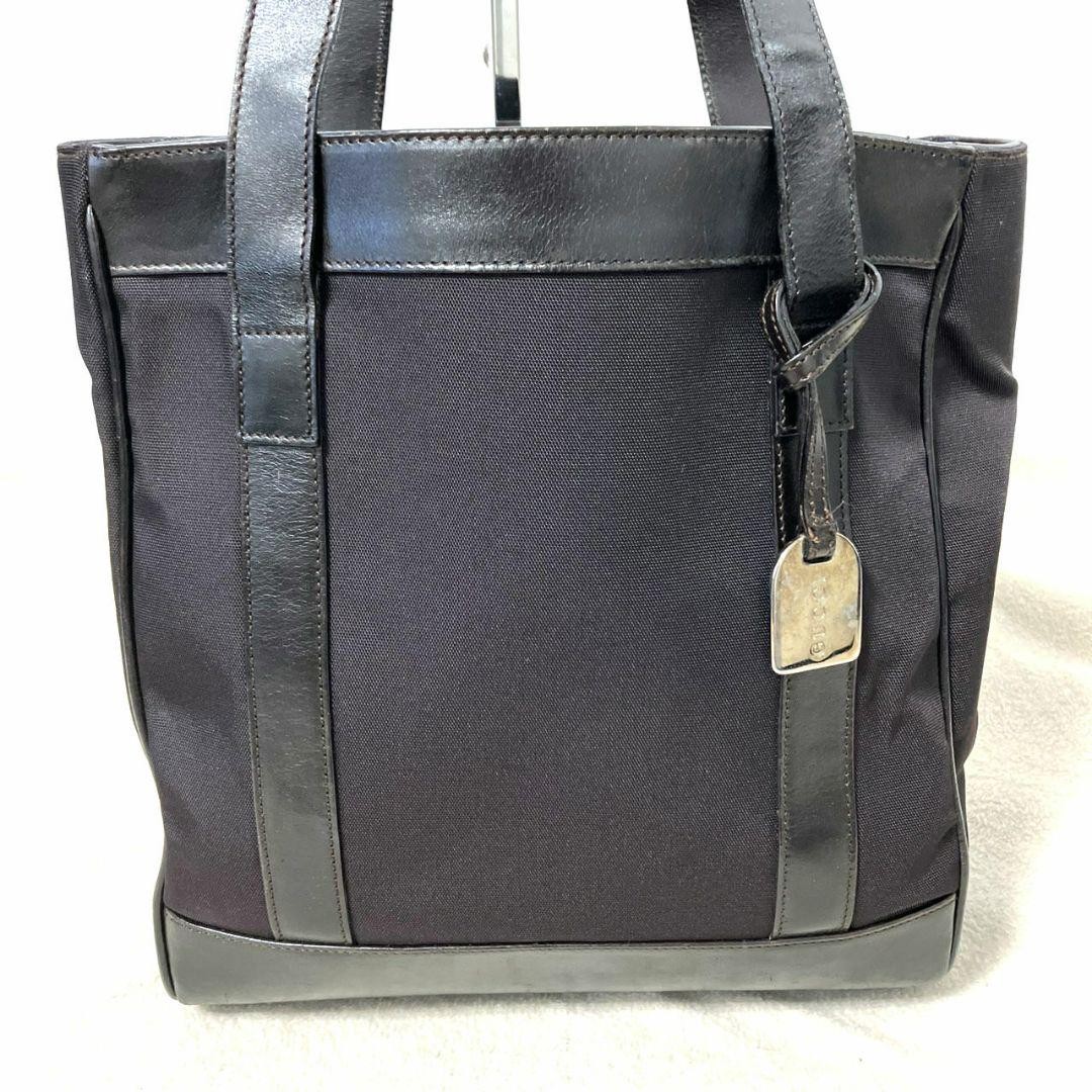 Gucci Unisex Nylon Canvas Leather Shoulder Tote Bag Pre-Owned