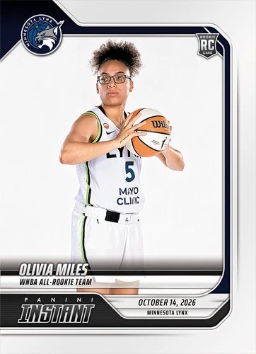 2026 Panini Instant WNBA #407 Olivia Miles Minnesota Lynx RC PRESALE - product listing photo