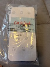 4 Pairs New CAT JACK Girls FOOTED TIGHTS 7 10 White SMILEY FACE Stretchy NOS
