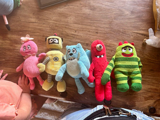 Nickelodeon Yo Gabba Gabba! Lot of 5 Small Plush Soft Toys Muno & Friends