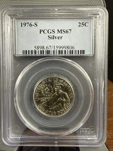 1976-S Washington Quarter Silver MS67 PCGS Blue Label *4232