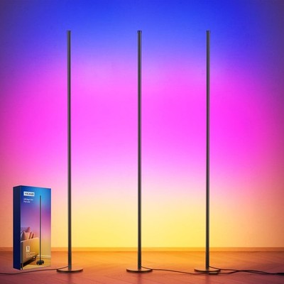 YICAIZI Eckstehleuchte, Smart RGB Eckleuchte, 160 cm, dimmbar Farbwechsel