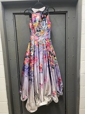 Jovani Dress Womens 2 Floral Colorful Rhinestones Pickup Open Back Ballgown Y2K