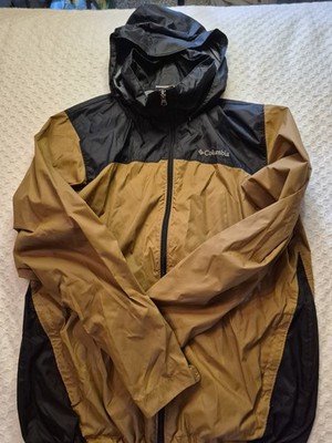 Columbia Men's Glennaker Lake 2 Rain Jacket MEDIUM Windbreaker Brown/Black 
