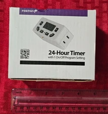 2 PACK, 24 HOUR DIGITAL TIMER, PLUG IN, PROGRAMMABLE