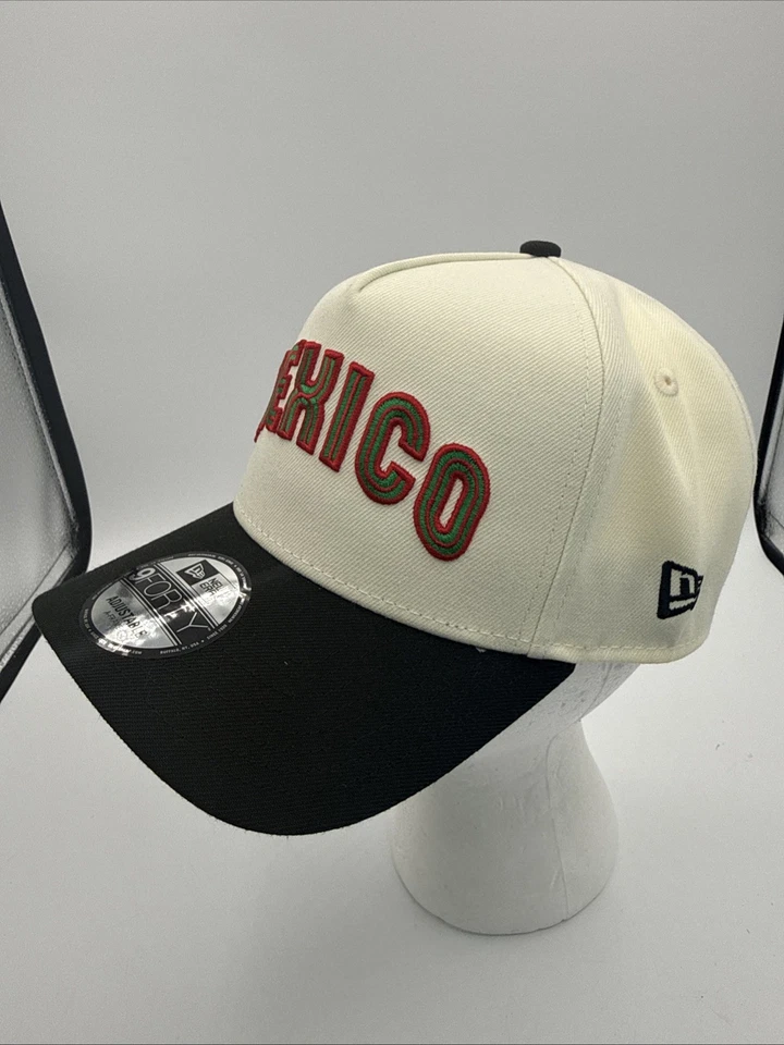 New Era México Béisbol Clásico 9Forty 2 Tonos Ajustable Marco A Snapback Sombrero Foto 3 de 4