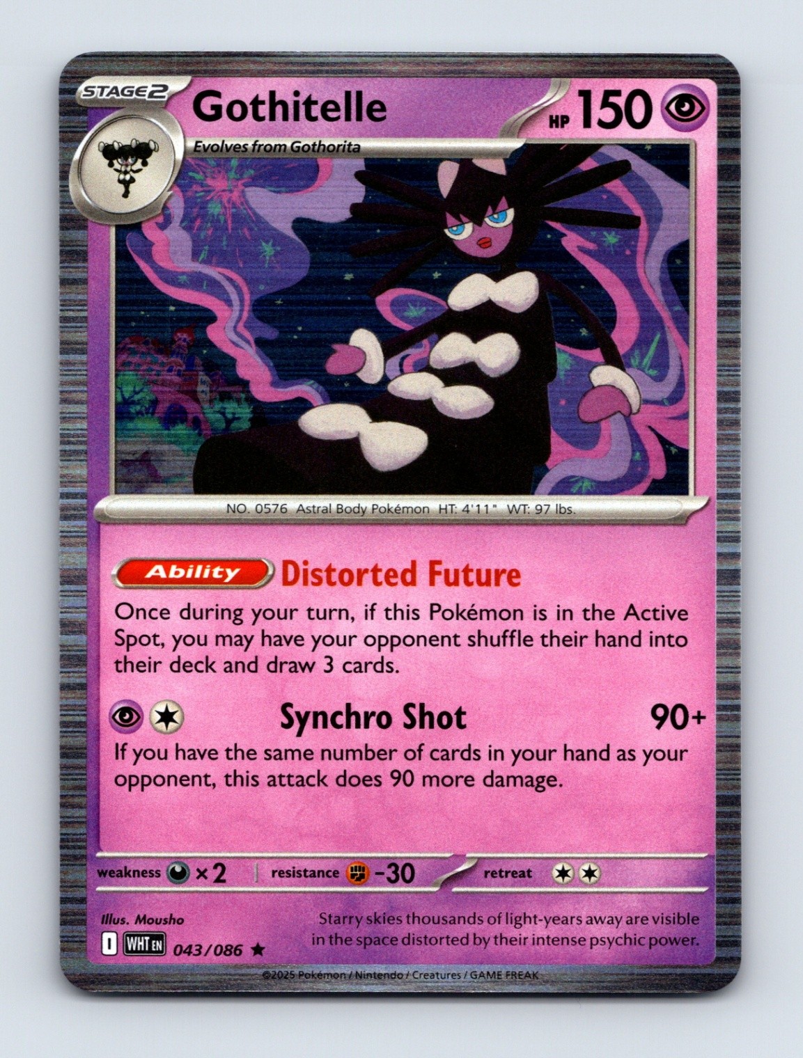 Gothitelle 043/086 Holo Rare SV: White Flare NM/LP Pokemon