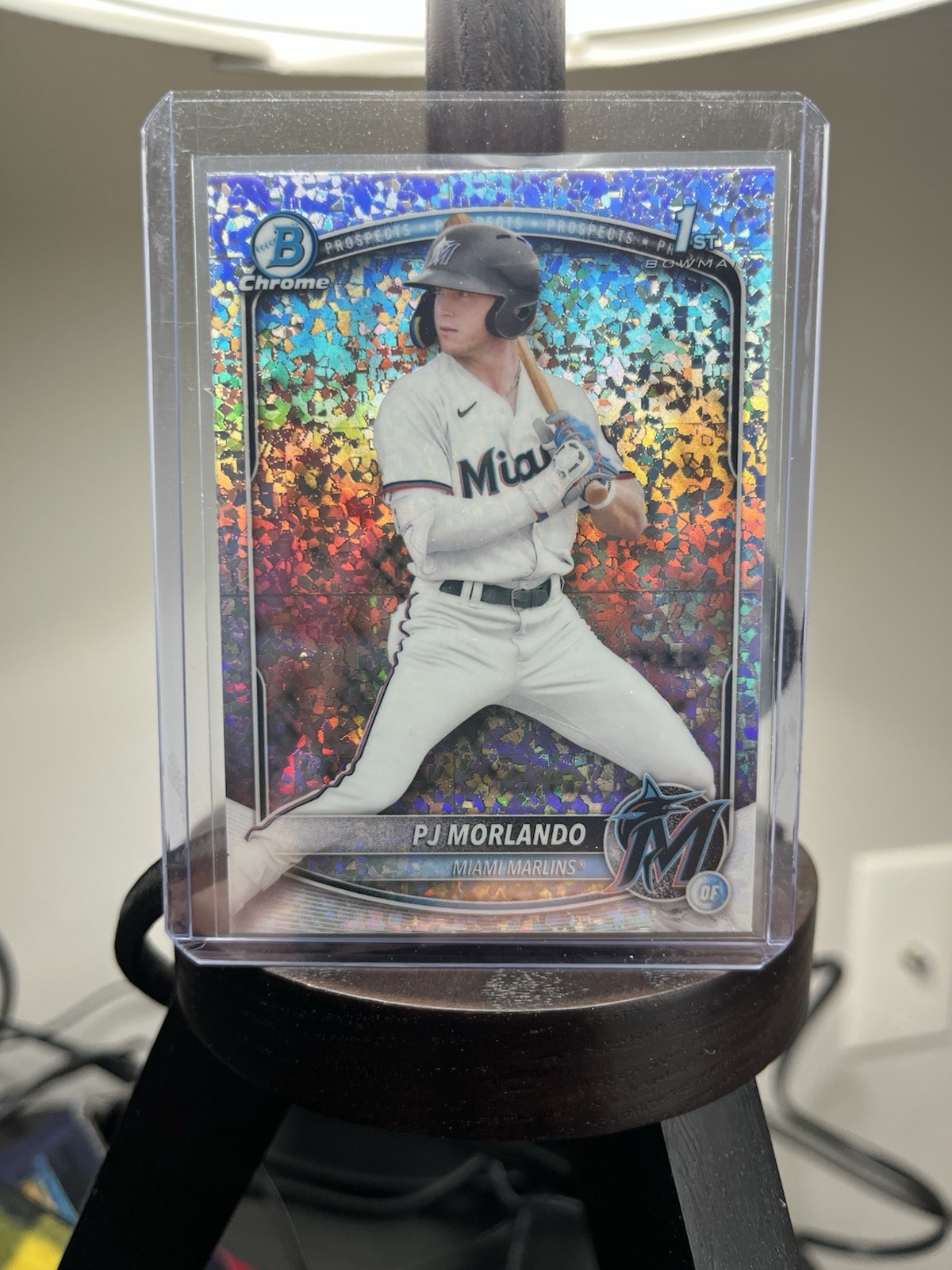 2025 Bowman Chrome PJ Morlando 1st Mini Diamond Refractor Miami Marlins #BCP-91