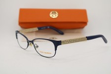 NEW TORY BURCH TY 1047 3058 BLUE GOLD GUNMETAL AUTHENTIC EYEGLASSES 49-16