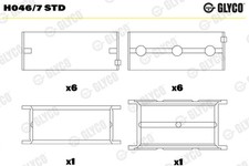 GLYCO H046/7 STD Kurbelwellenlager für INDIGO,VOLVO,VOLVO (CHANGAN)