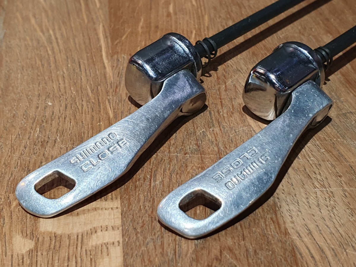 Shimano QR Quick Release Skewers Retro Road Bike (100mm 130mm Pair  Set