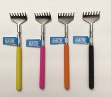 4 PC STAINLESS STEEL EXTENDABLE BACK SCRATCHER 4 COLORS EXTENDS UPTO 20 INCHES