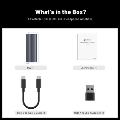 DS2 Mini Audio USB DAC Dongle Headphone Amplifier DSD Decoder Amp Support 32Bit/