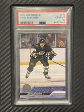 2023 PSA 10 John Beecher RC #472 Young Guns Boston Bruins Upper Deck NHL Hockey