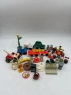 New ListingVintage Fisher Price Little People Figures Sesame Street Firetruck & Accesorries