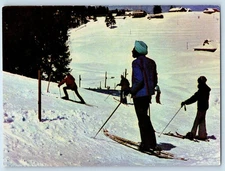 Kashmir India Postcard Sking Gulmarg Kashmir c1950's Vintage Unposted
