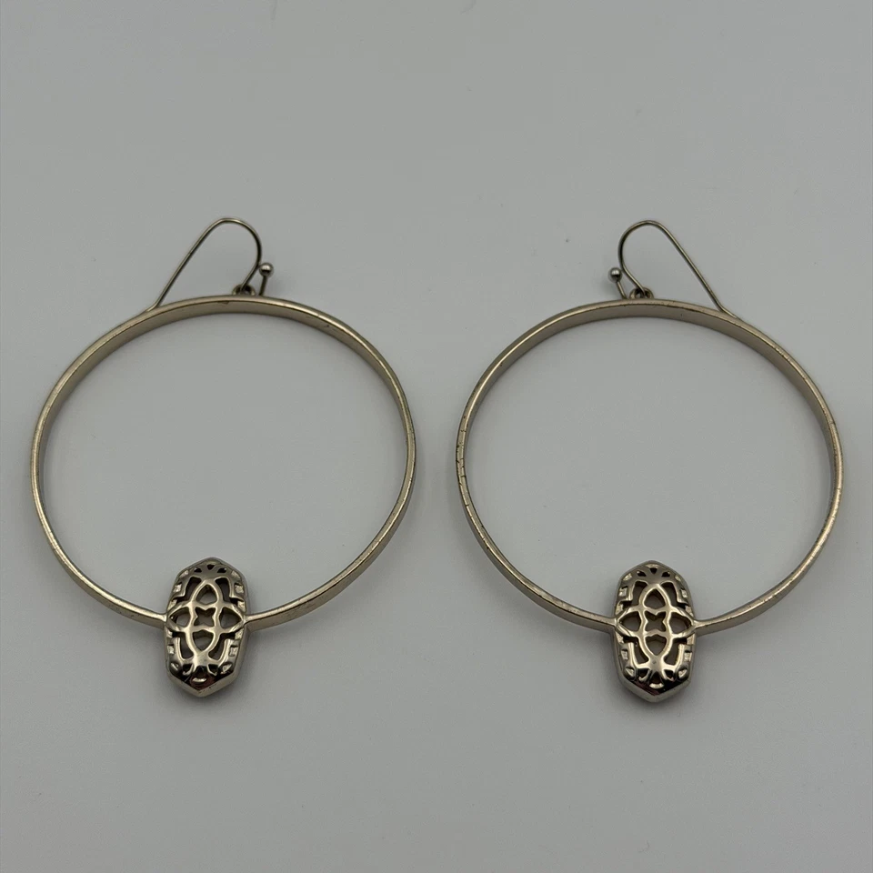 Kendra Scott Gold Hoop Earrings With Quartz Stone - Image 3 of 4