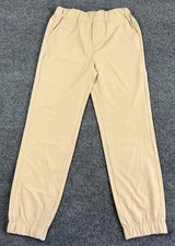 Ben Sherman Beige Jogger Pants Boy  s Large 14 Athleisure Tapered Elastic Waist