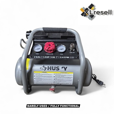 #ad #ad Husky 2 Gal. 135 PSI Portable Electric Oil Free Quiet Air Compressor w Gauges $109.90
